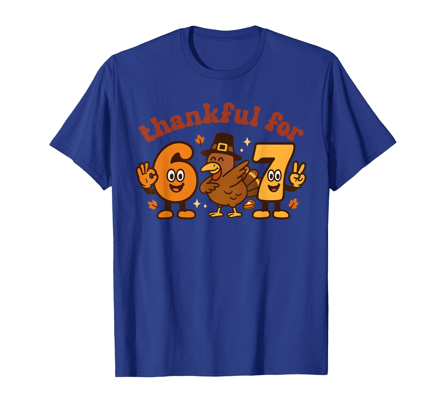67 Thanksgiving Thankful Six Seven Meme Dabbing Turkey Boys T-Shirt
