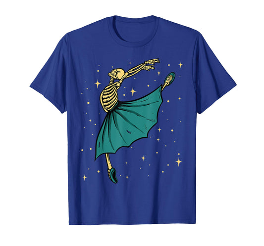 Beautiful Dancing skeleton woman Ballet dance Halloween 2021 T-Shirt