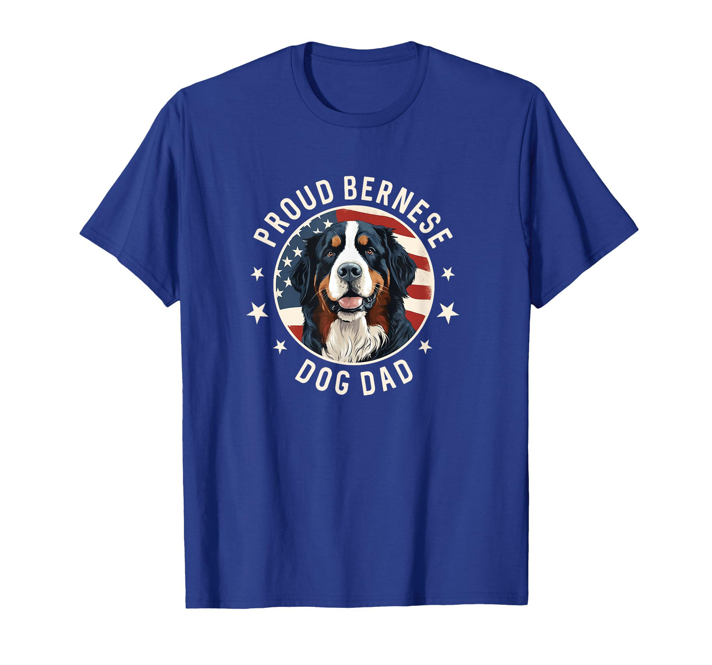 American Flag, Proud Bernese Mountain Dog Dad T-Shirt