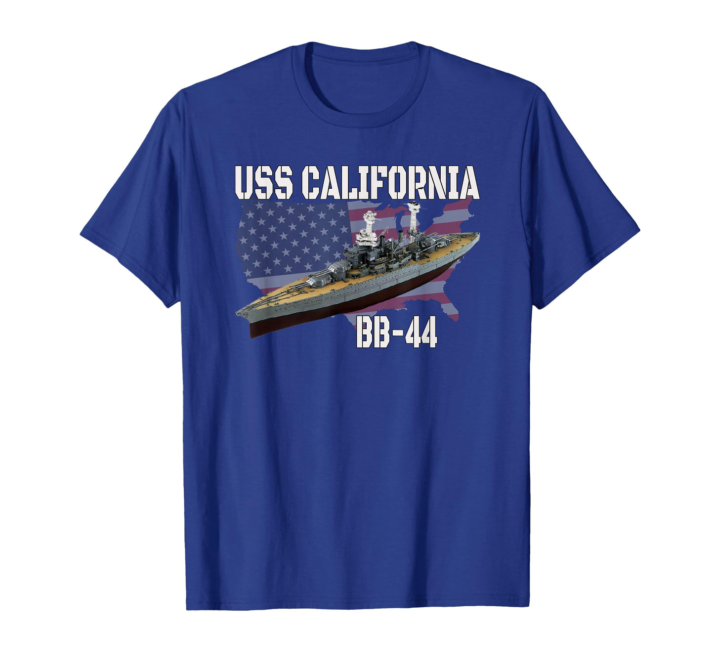 WW2 American Battleship USS California BB-44 Warship Veteran T-Shirt