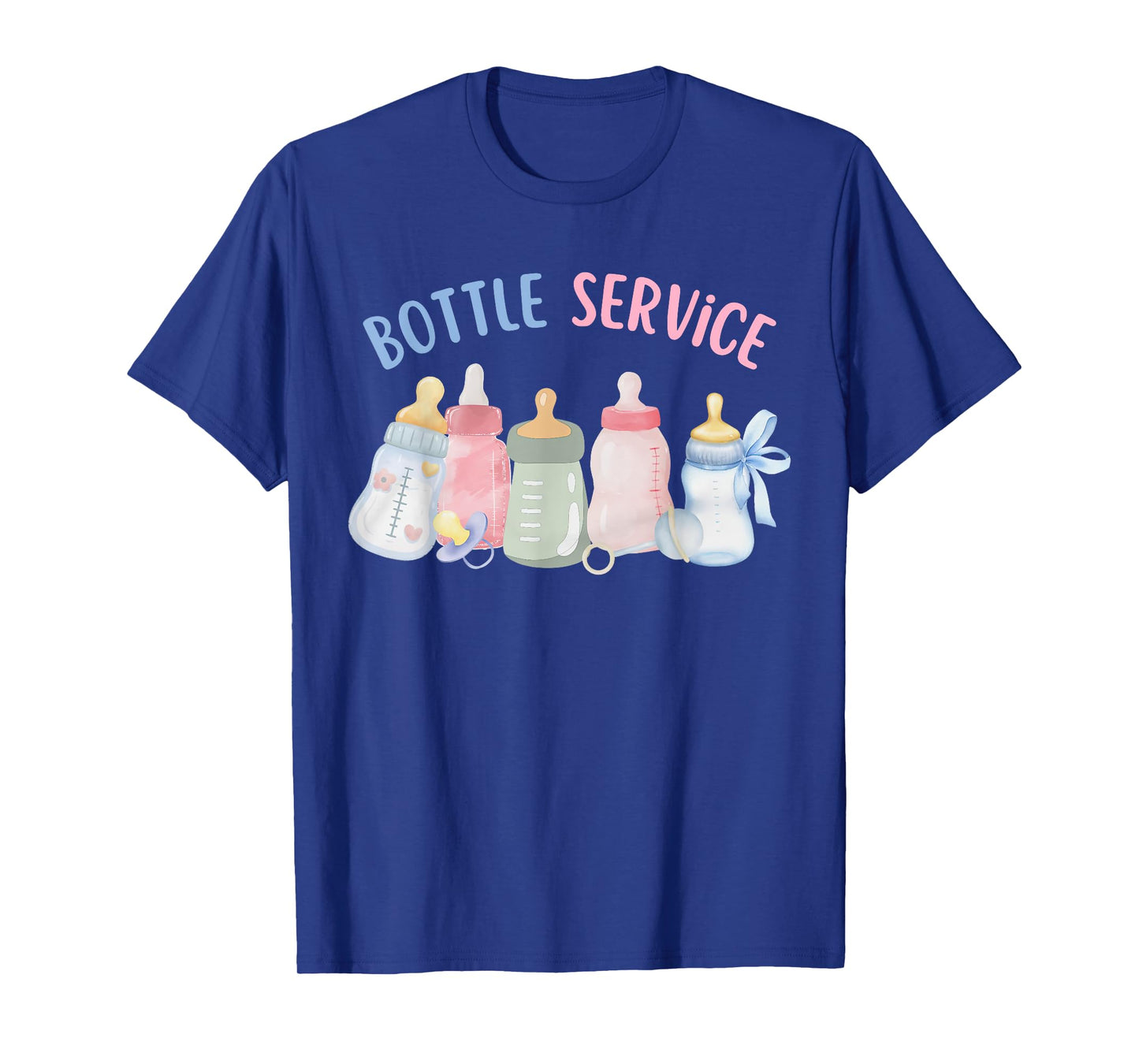 Coquette Bow Bottle Service Baby Barista NICU MBU L&D Nurse T-Shirt