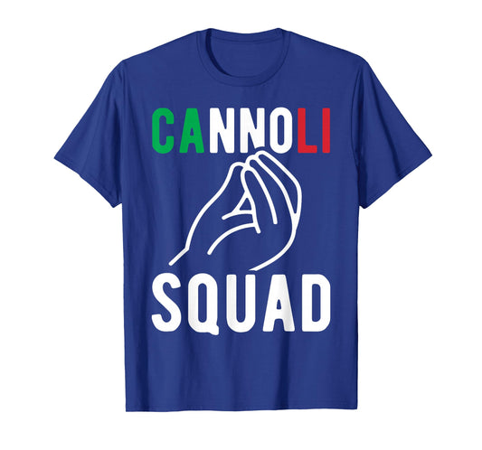 Cannoli Squad Italian Saying Italia Italy Flag Funny Italian T-Shirt