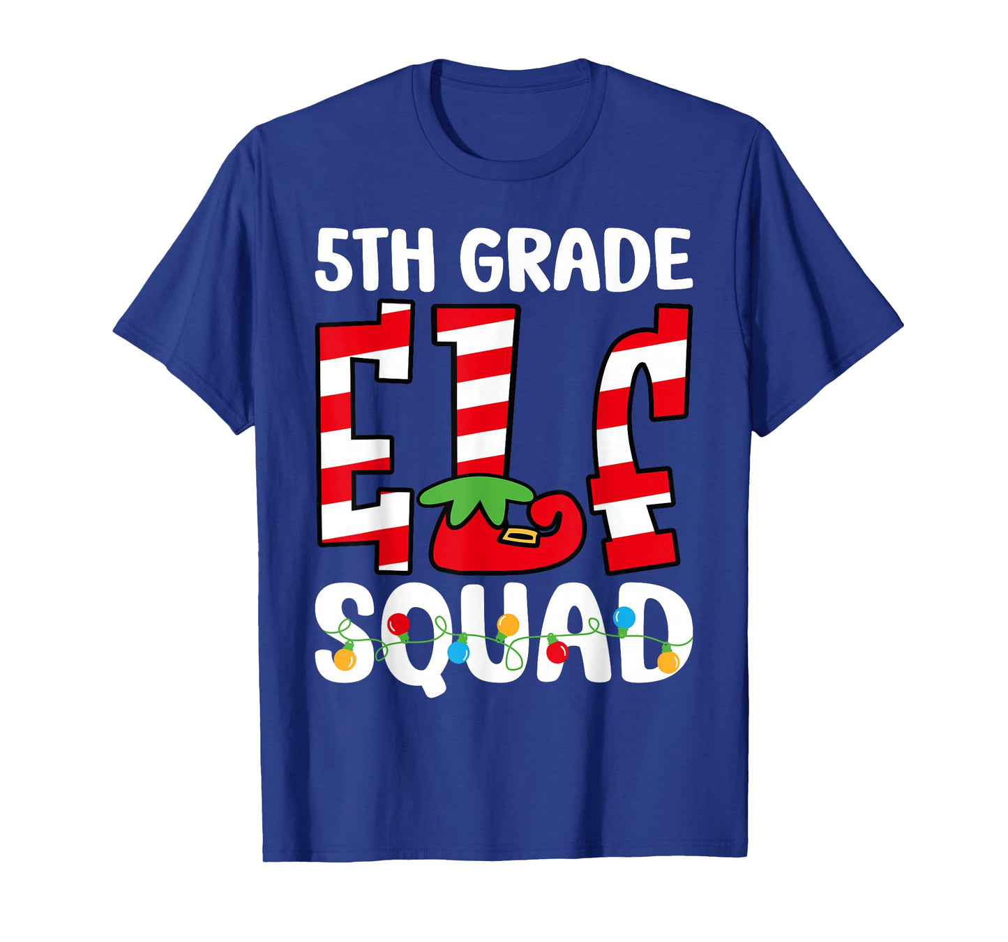 5th Grade Elf Squad Teacher Student Matching Christmas T-Shirt
