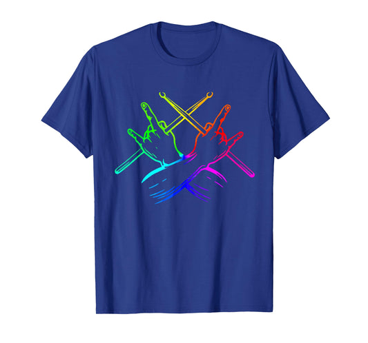 Drummer Tshirts For Men Boys Drumming Band Rock 'n' Roll T-Shirt