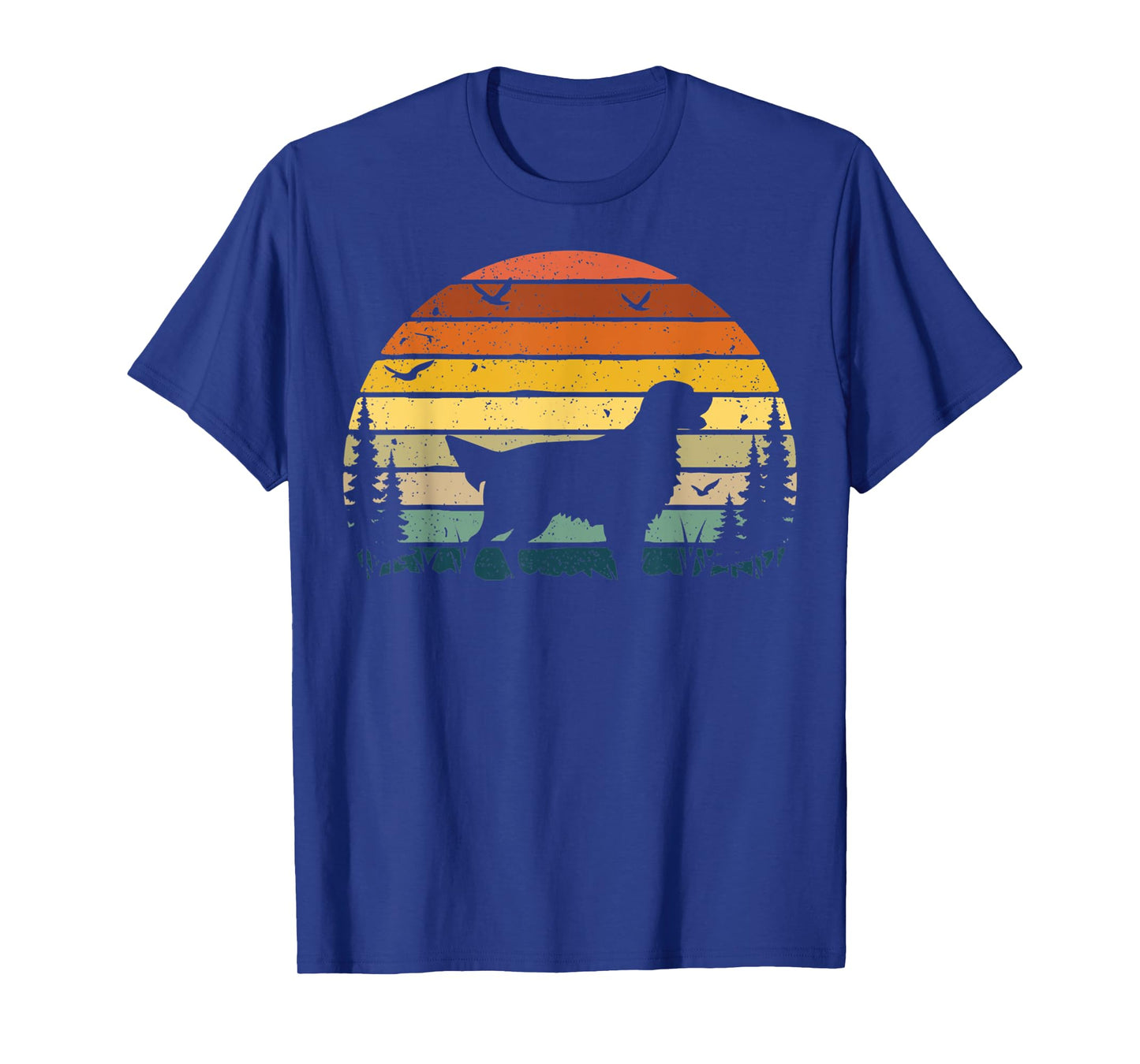 Flat-coated Retriever Dog Retro Vintage Men Women T-Shirt