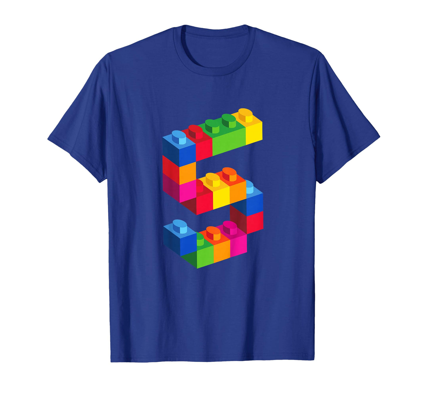 5 Year Old Building Blocks Birthday T Shirt Bricks 5th Gift T-Shirt