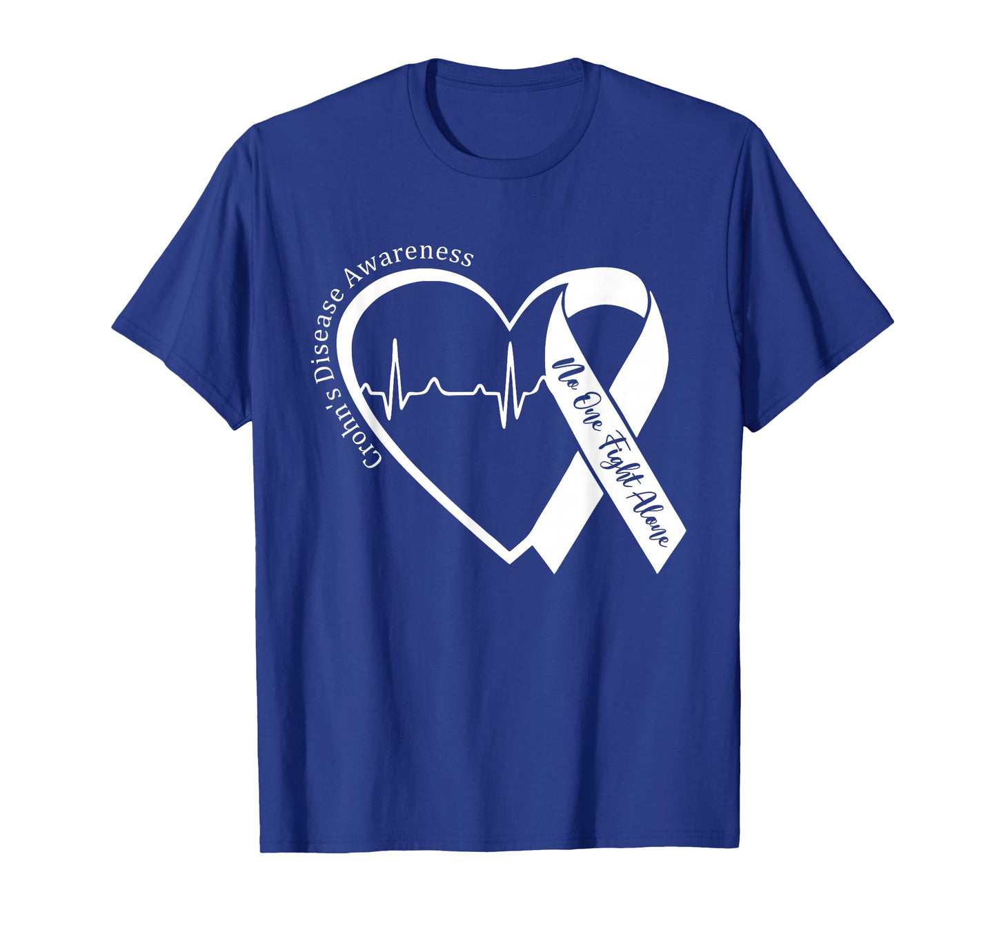 Crohns Disease Heart Support Purple Ribbon Crohn's Awareness T-Shirt