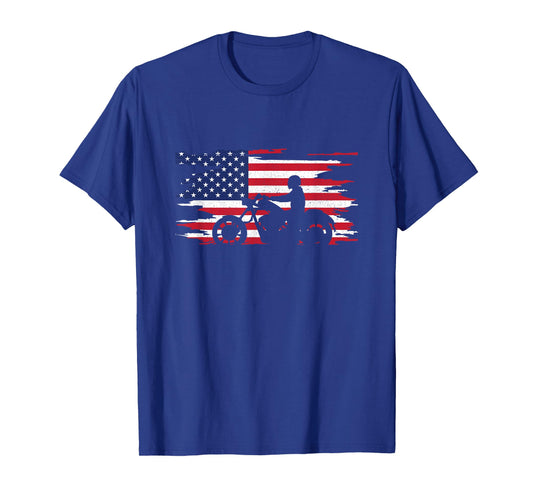 American Flag Motorcycle Apparel - Motorcycle T-Shirt