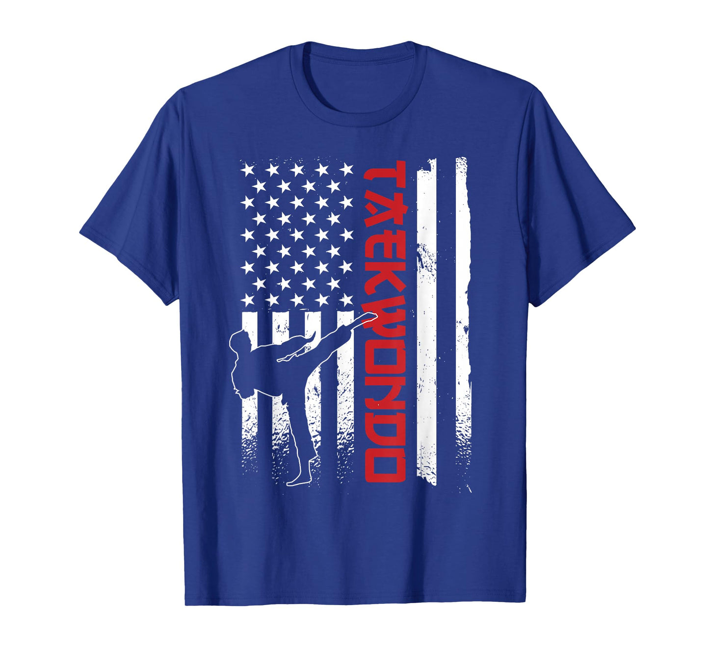 Taekwondo American Flag Taekwondo Fighter US Flag T-Shirt