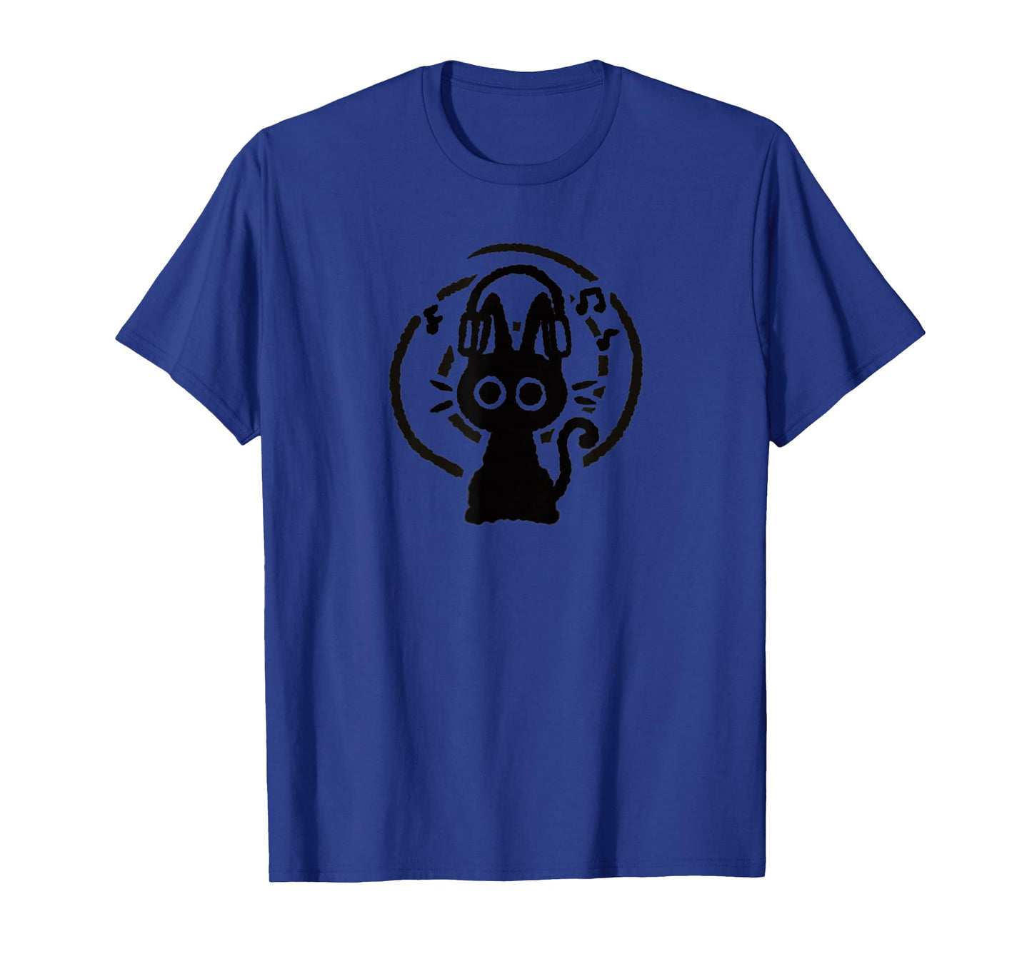 Y2K 90s Funny Cute Cat Tomcat Kitten with Headphone Headset T-Shirt