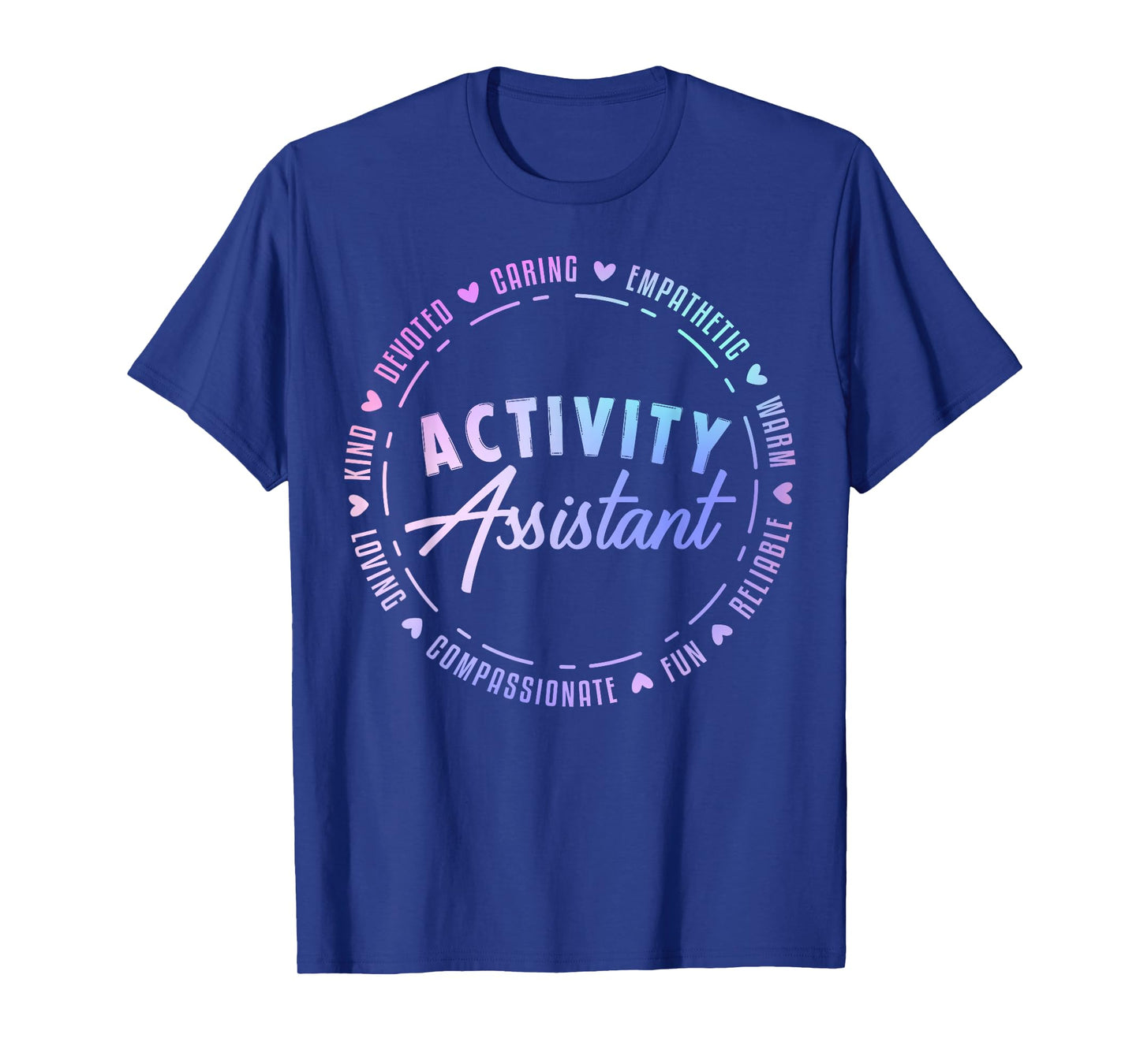 Activity Assistant Appreciation Designs Unisex-Adults T-Shirt, Black, Small, Short Sleeve