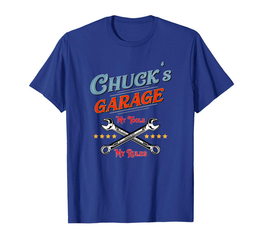 Chuck's Garage funny design T-Shirt