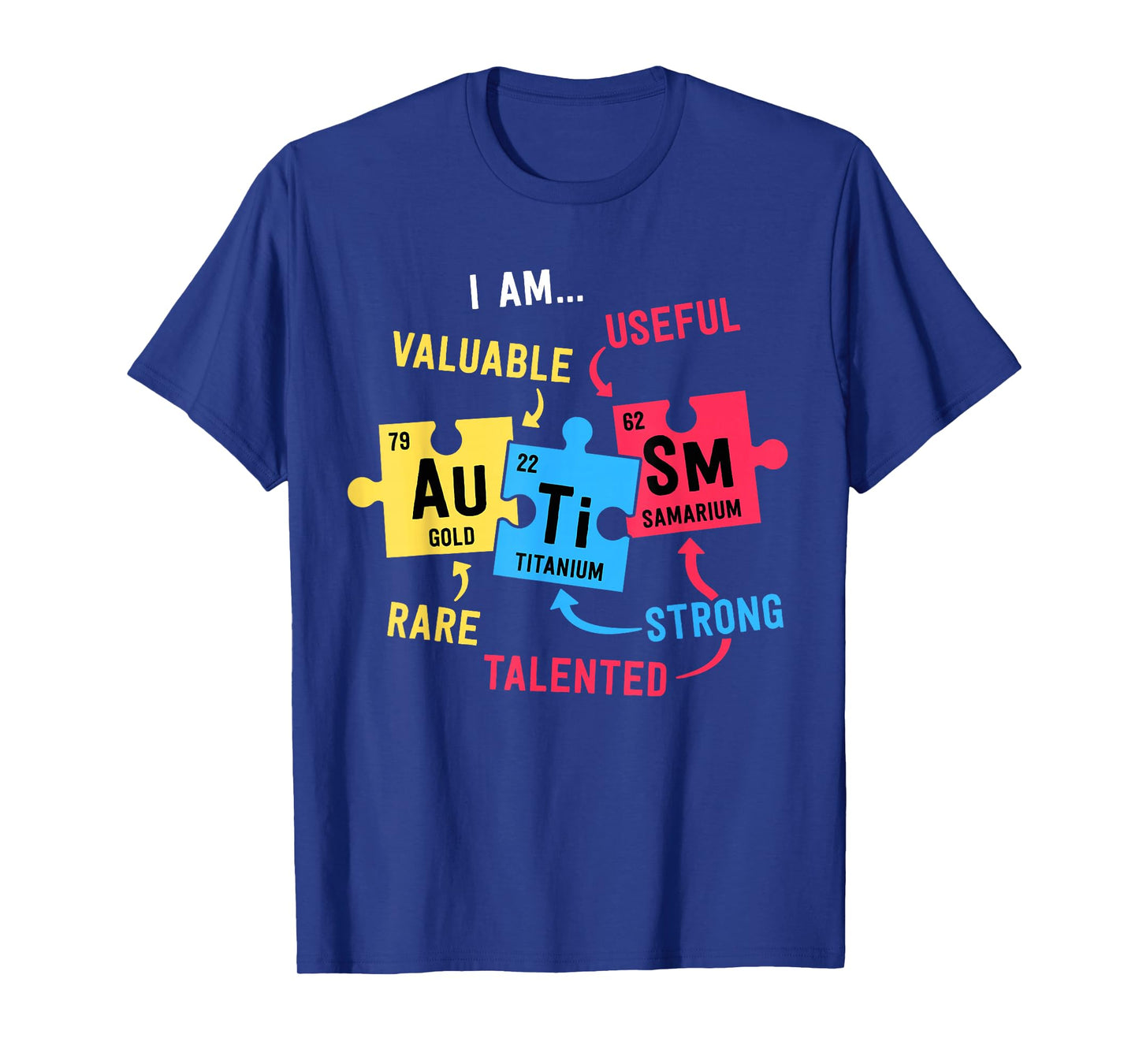 Autism Awareness Shirts Men Boys Periodic Table Elements T-Shirt