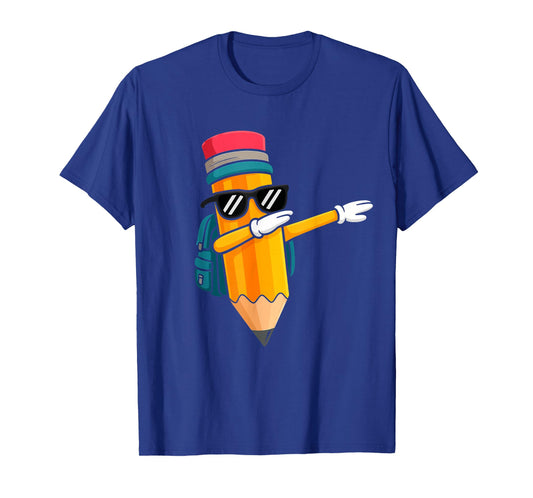 Dabbing Pencil Dancing Back to School Funny Students Boys T-Shirt