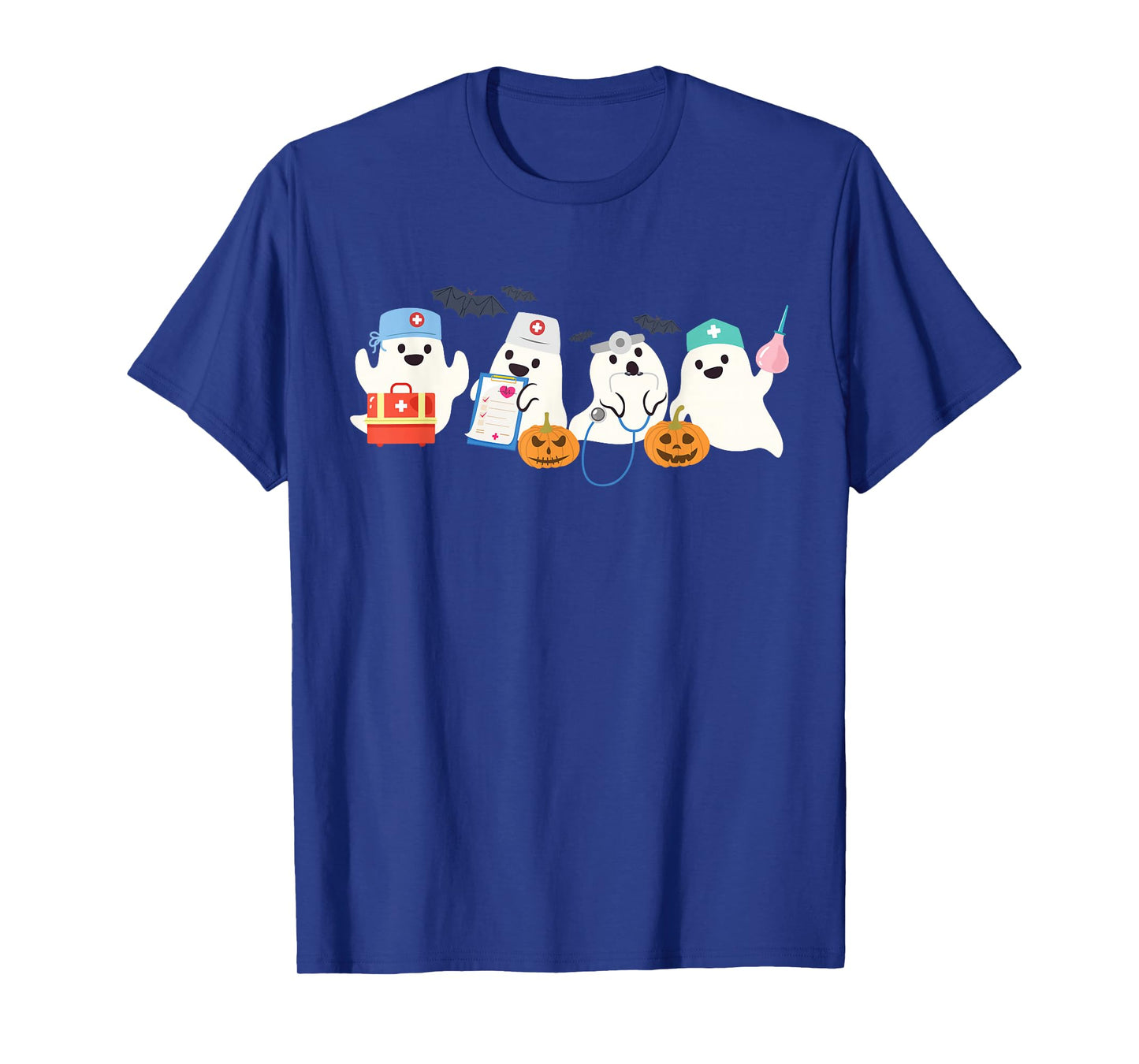 Cute Ghost Nurse Halloween Medical Boo Doctor Scary Hospital T-Shirt
