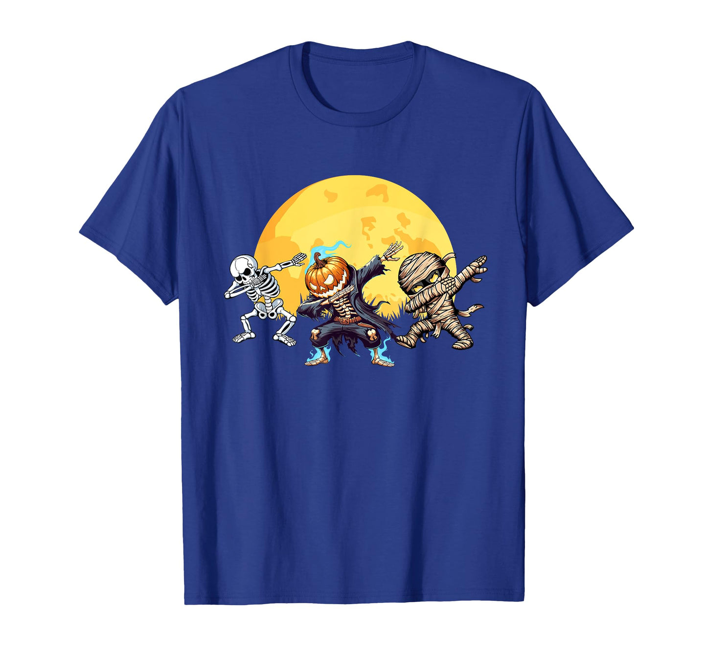 Dabbing Skeleton Mummy Spooky Squad Men Kids Boys Halloween T-Shirt