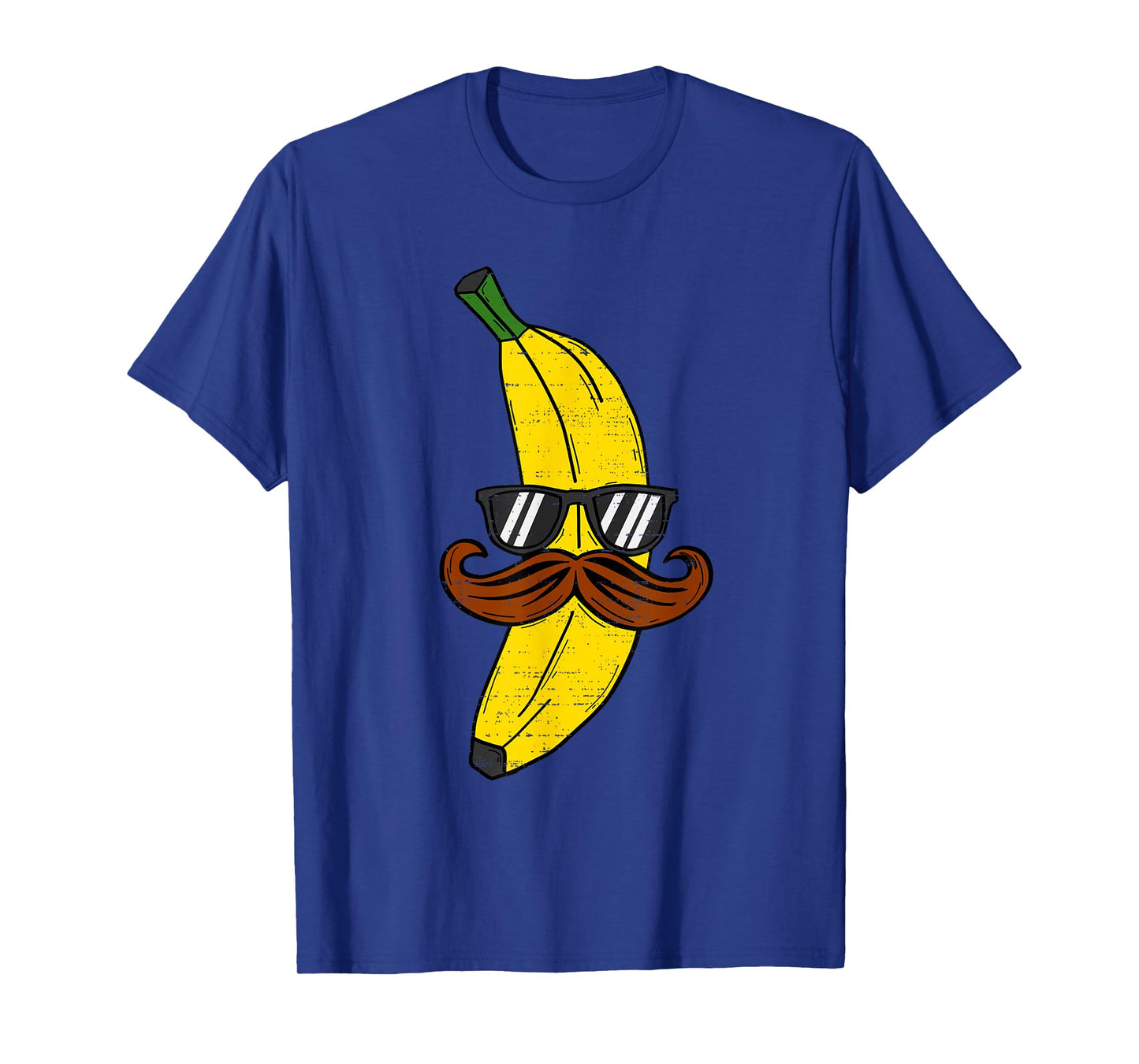 Funny Banana Mustache Sunglasses Fruit Face Kids Boys Mens T-Shirt