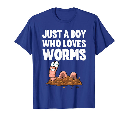 Cool Worm Gifts Love Worms Accessories & Stuff Boys Kids Worm Hunter Worm Farmer Composter T-Shirt