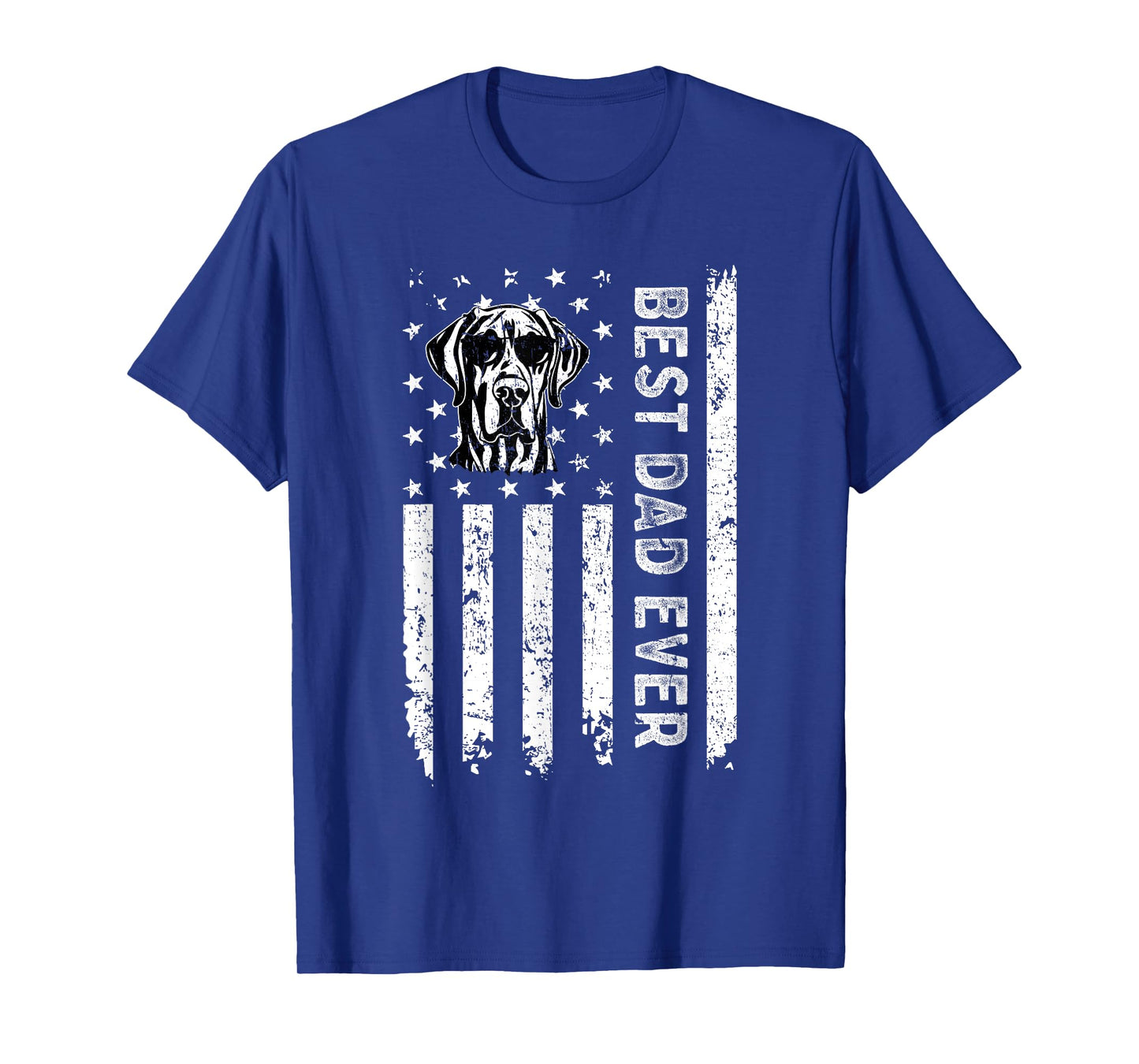 Best Great Dane Dog Dad Ever Fathers Day USA Flag T-Shirt for Men Women Kids