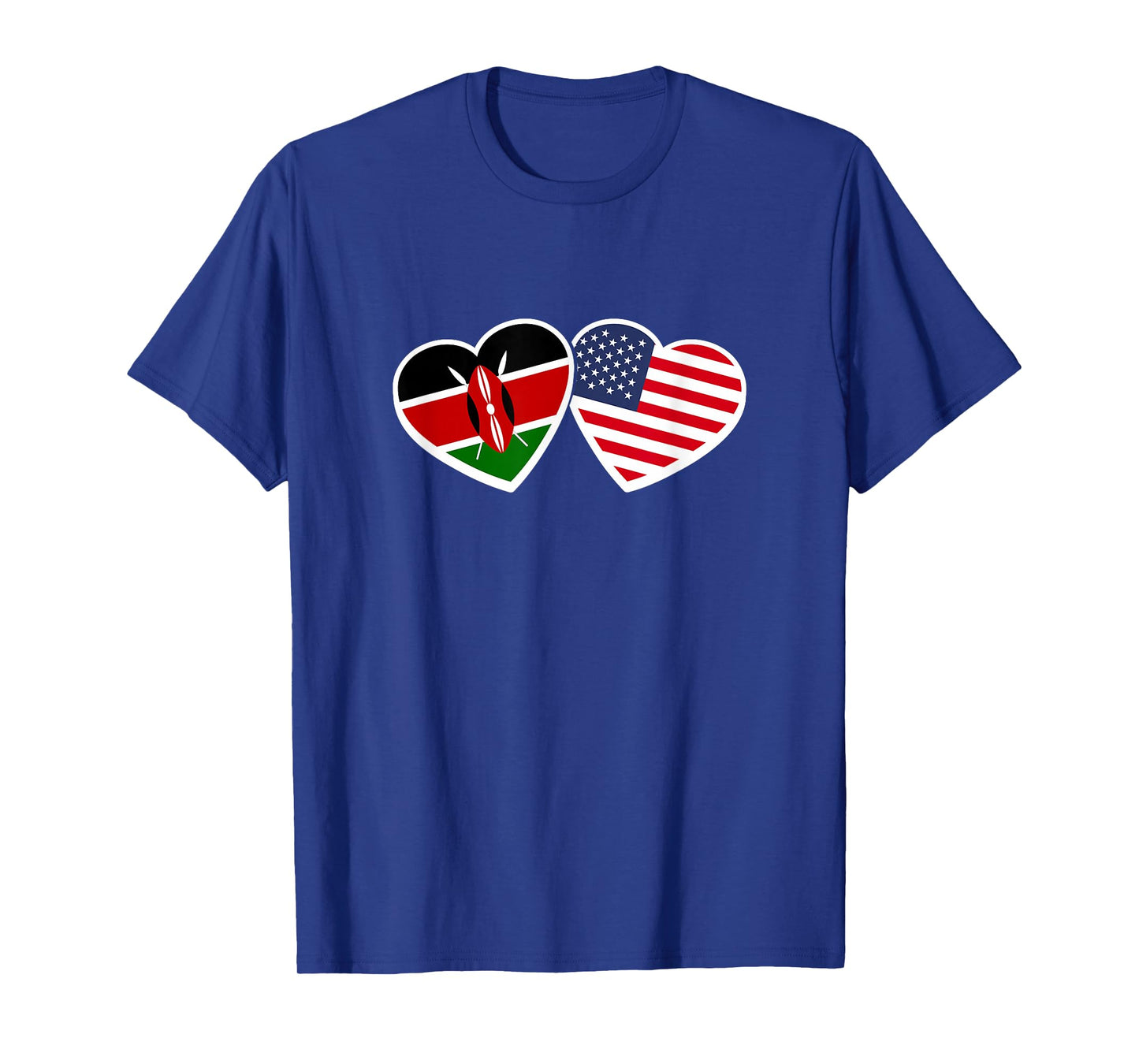 Kenya USA Heart Love Flag American Kenyan T-Shirt