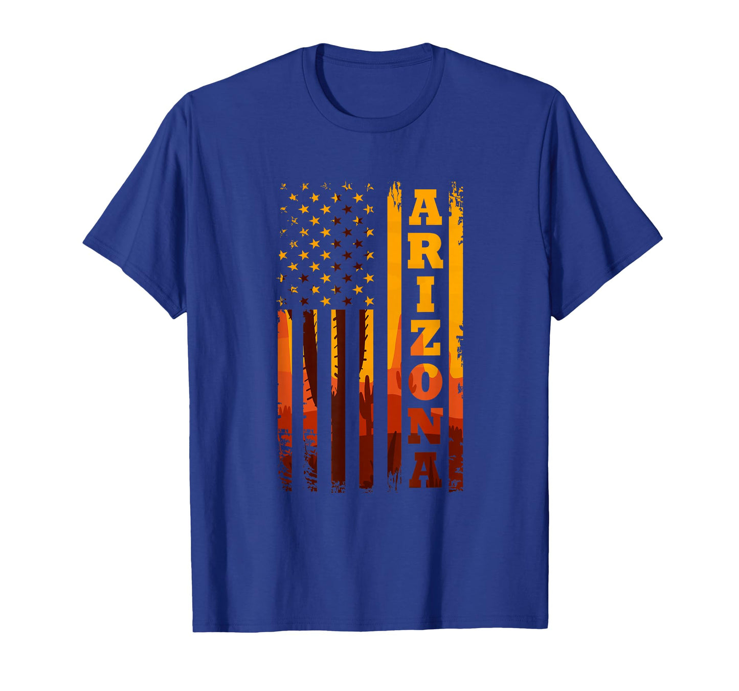 Arizona American Flag Landscape Cactus Patriotic T-Shirt