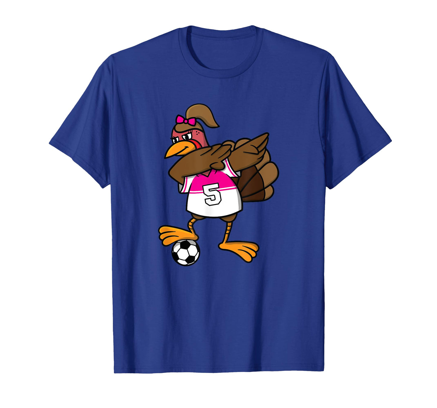 Thanksgiving Turkey Shirt for Girls Soccer Dab Dabbing Funny T-Shirt