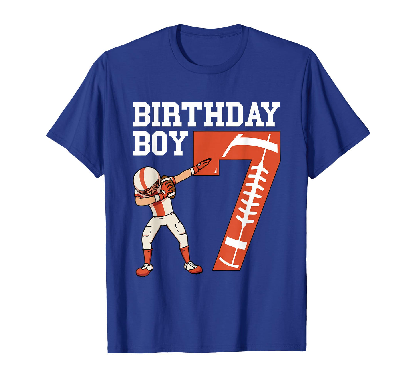 7 Years Old Boy Football Player 7th Football Birthday Boys T-Shirt