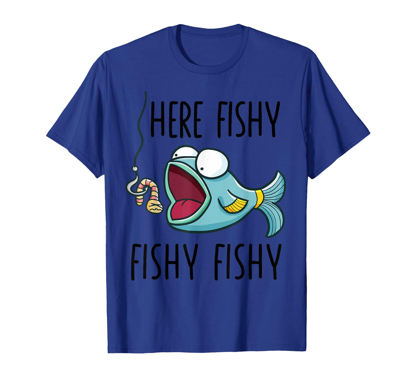 Here-Fishy Shirt Kids Toddler Girls Cute Fish Funny Fishing T-Shirt