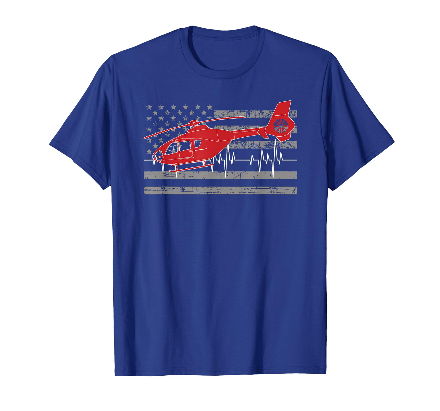 American Flag Flight Medic Heartbeat T-Shirt T-Shirt