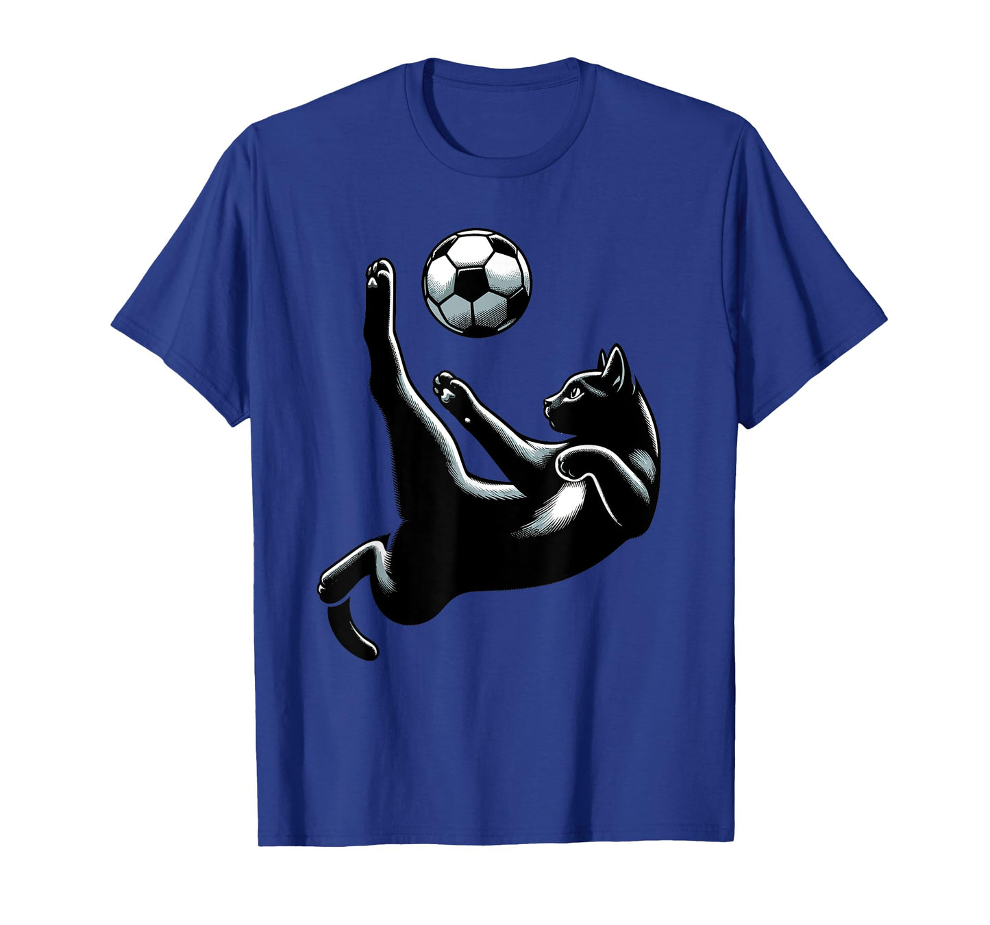 Black Cat Bicycle Kick - Soccer Fans Women Men Kids T-Shirt