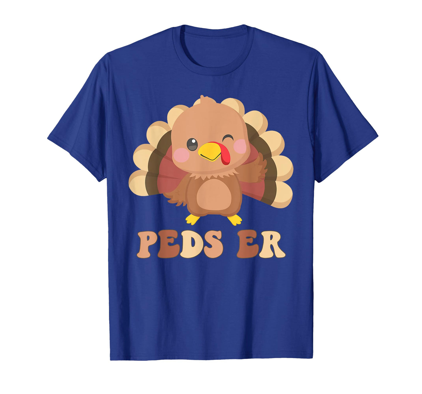 Cute Turkey PEDS ER Nurse Pediatric Thanksgiving Fall T-Shirt