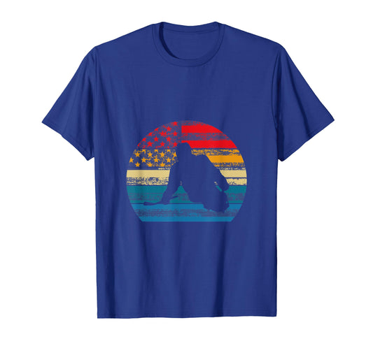 Sled hockey Retro US Flag T-Shirt