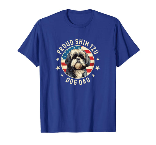 Shih Tzu Gifts For Men, Proud Shitzu Dog Dad T-Shirt