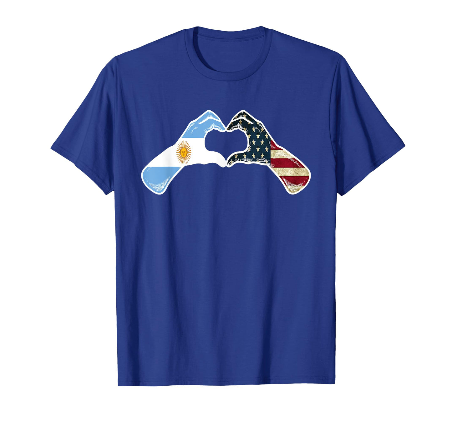Argentine American USA Flag - USA Argentinian Heart T-Shirt