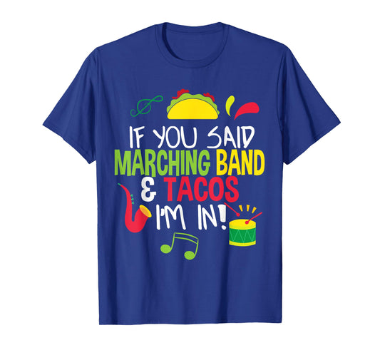 Marching Band Taco Lover T-shirt Funny Music Men Women Gift
