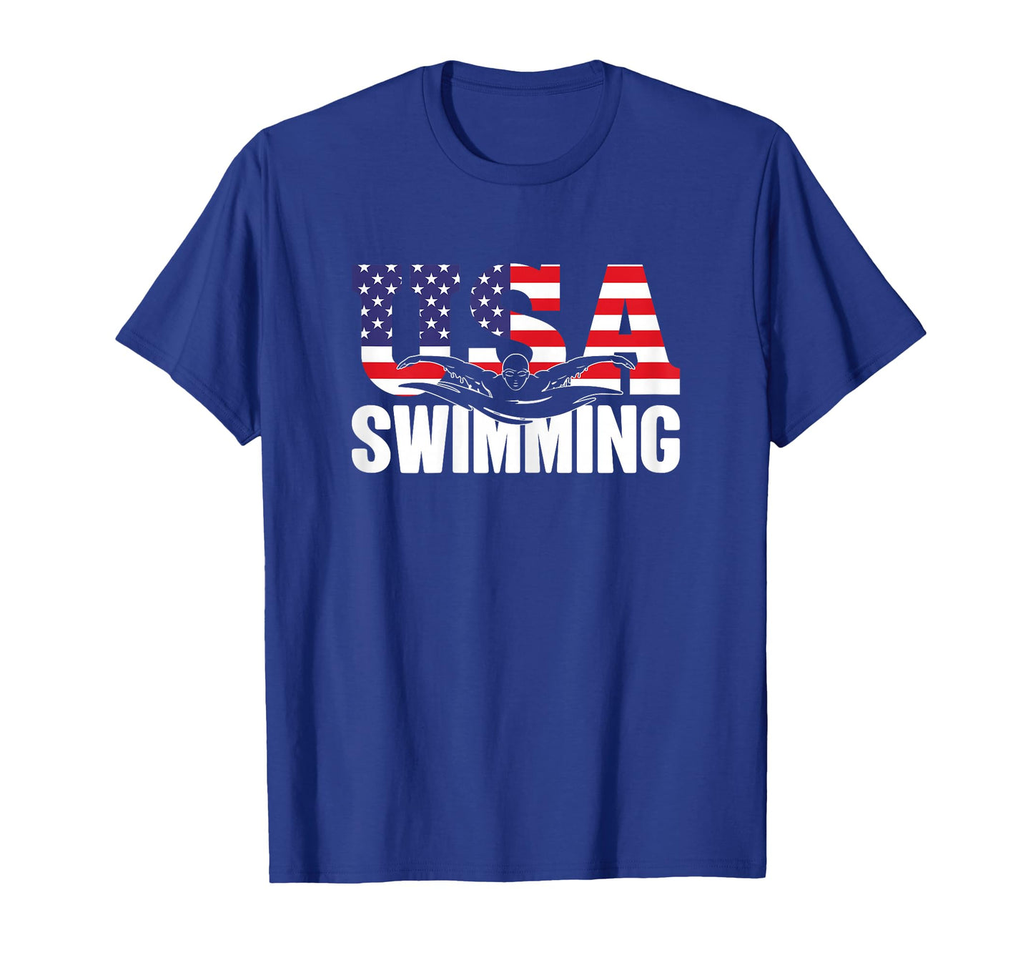 Swimming - US American Flag - Water, Swimmer & Swim T-Shirt