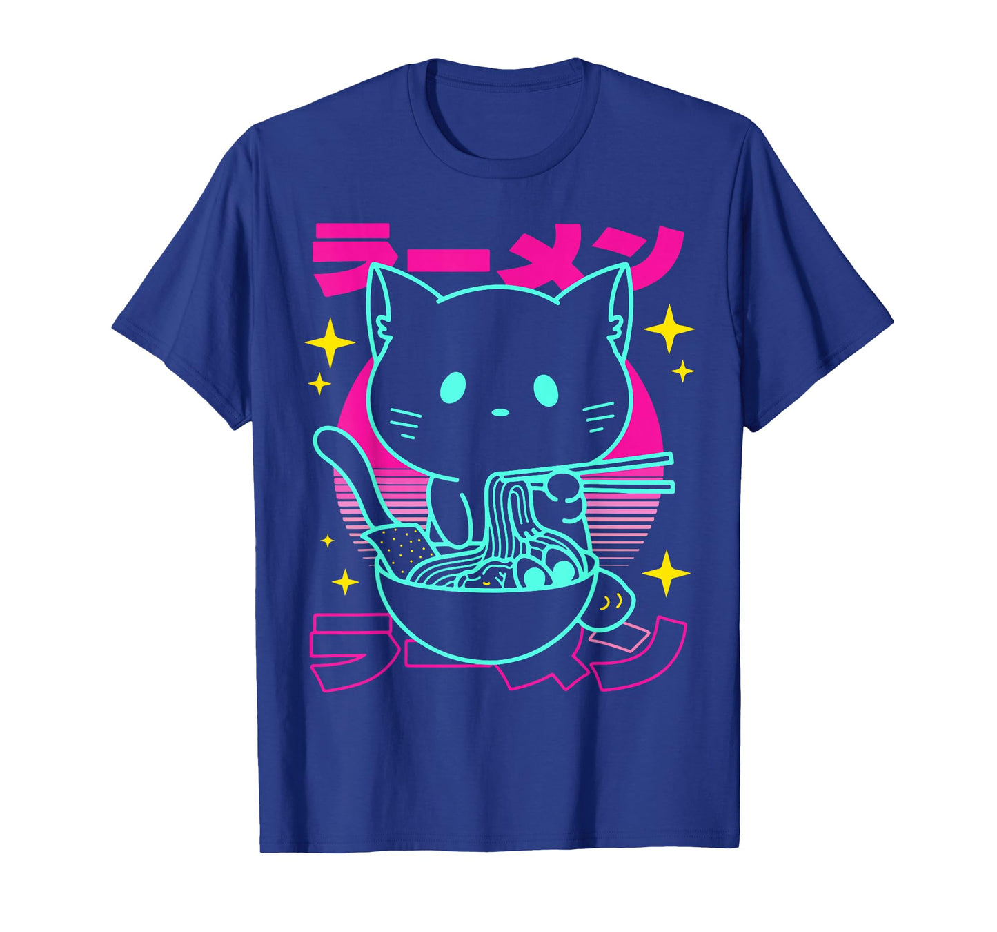 Anime Ramen Cat Retro Japanese Noodles Aesthetic Kawaii cat T-Shirt