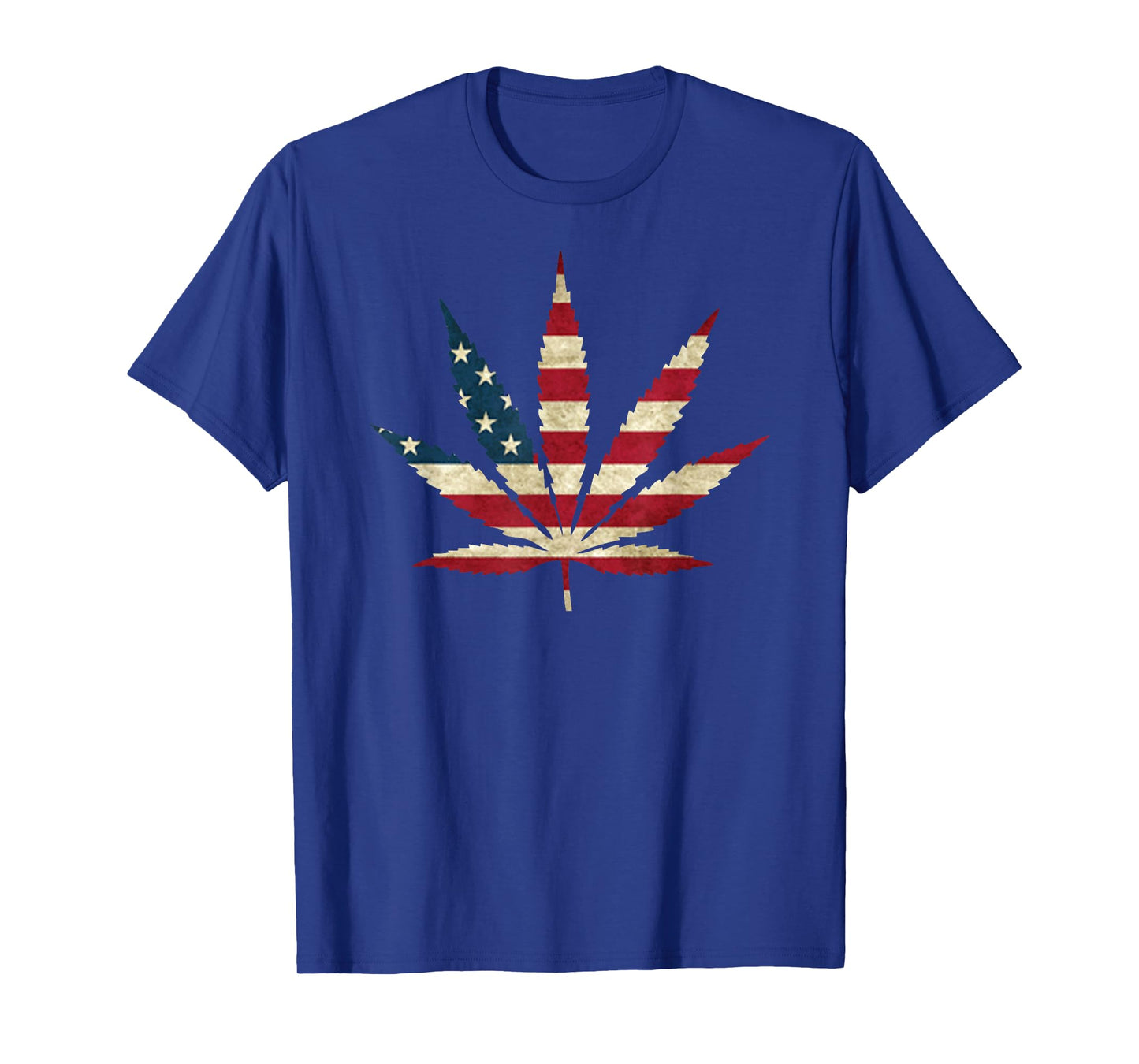 USA Flag Marijuana Leaf - Funny US Flag Pot Weed T-Shirt