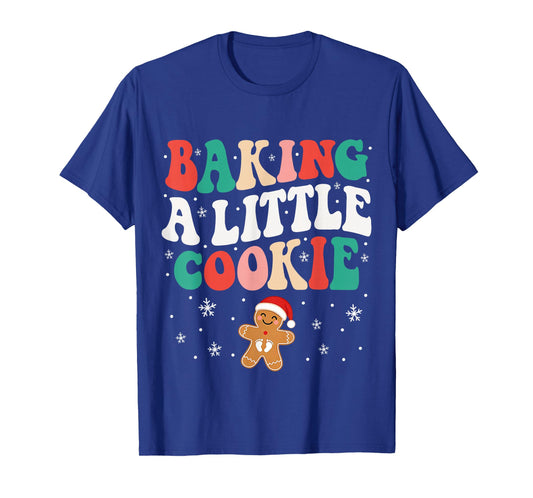 Baking A Little Cookie Christmas Pregnancy Announcement T-Shirt