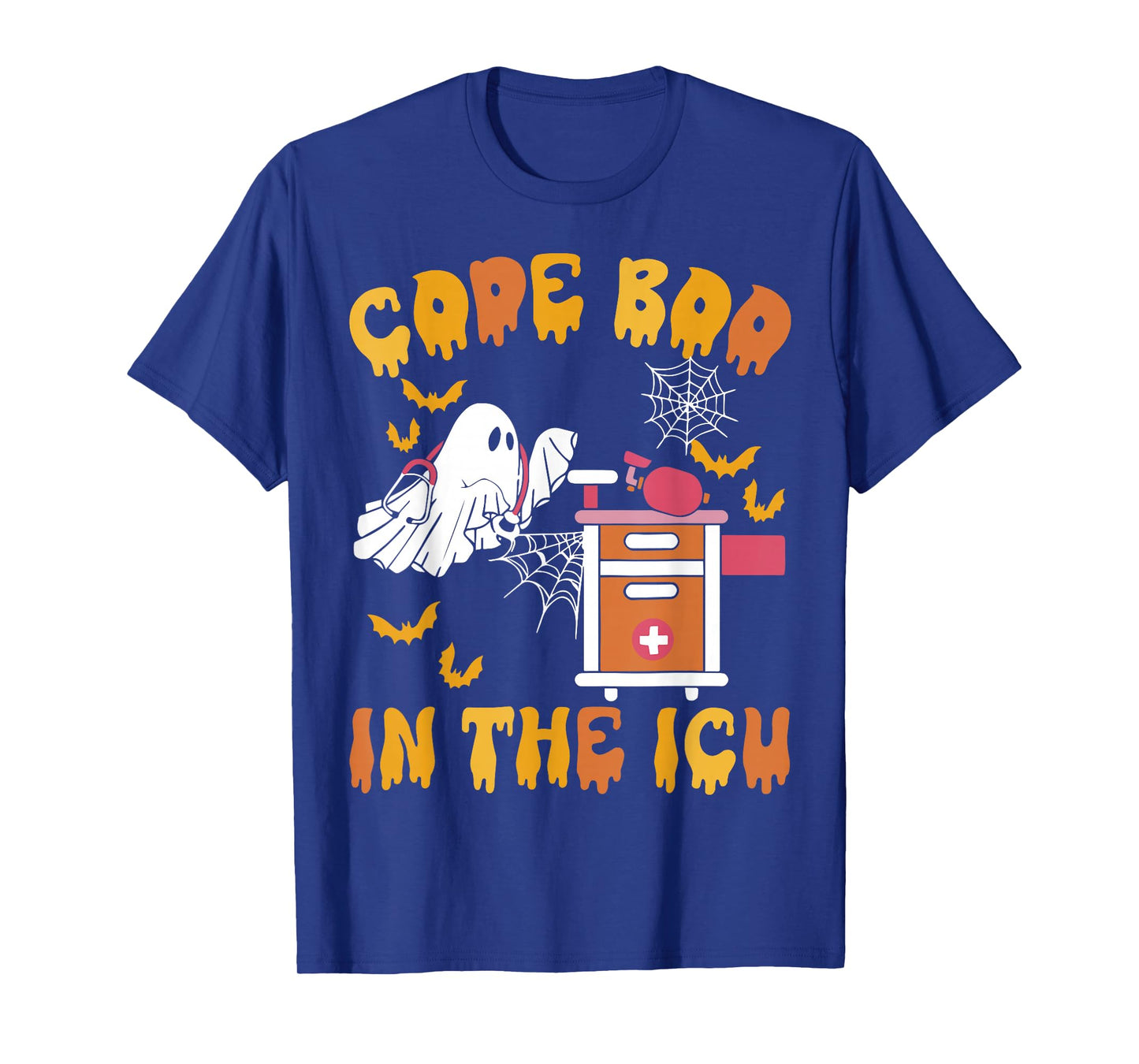 Code Boo in The ICU Ghost Nurse Halloween Spooky Season T-Shirt