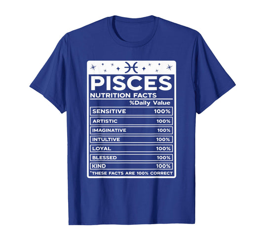 Pisces Nutritional Style Zodiac Design, Pisces T-Shirt