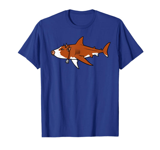 Cow Shark Funny Hybrid Animal Farmers Ranchers Bull Shark T-Shirt