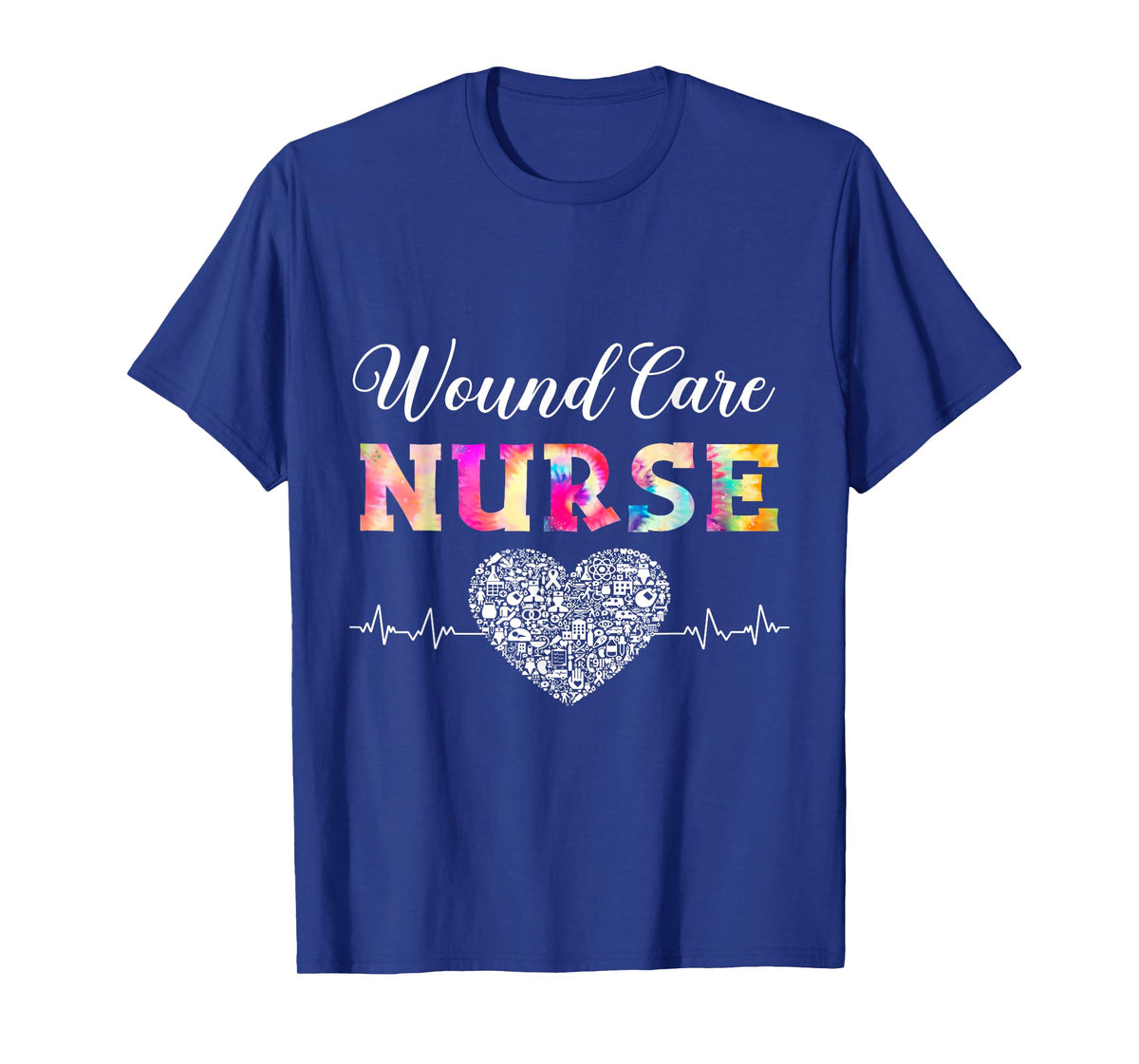 Wound Care Nurse Watercol Love Heart Stethoscope Nurse Women T-Shirt