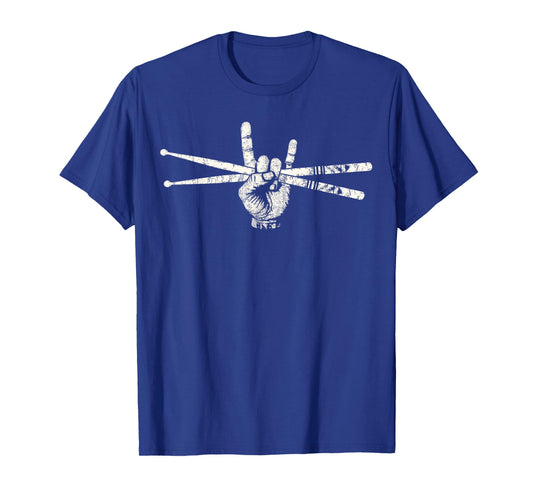 Drummer Drumsticks Rock On Drum Set Player Drumming Lover T-Shirt