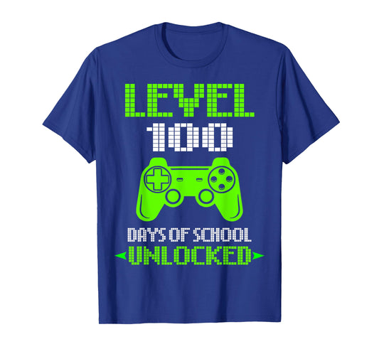 100th Day of School Shirt Kids Video Games Boy Gift Gamer T-Shirt