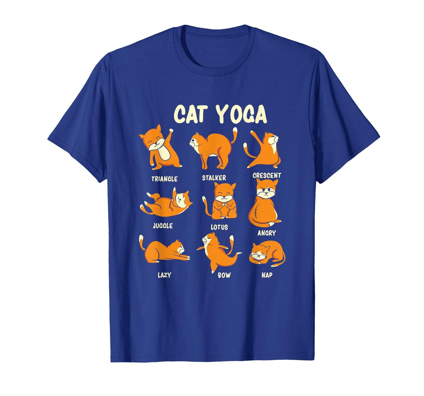 Funny Cat Yoga Poses Kitten Meditation T-Shirt