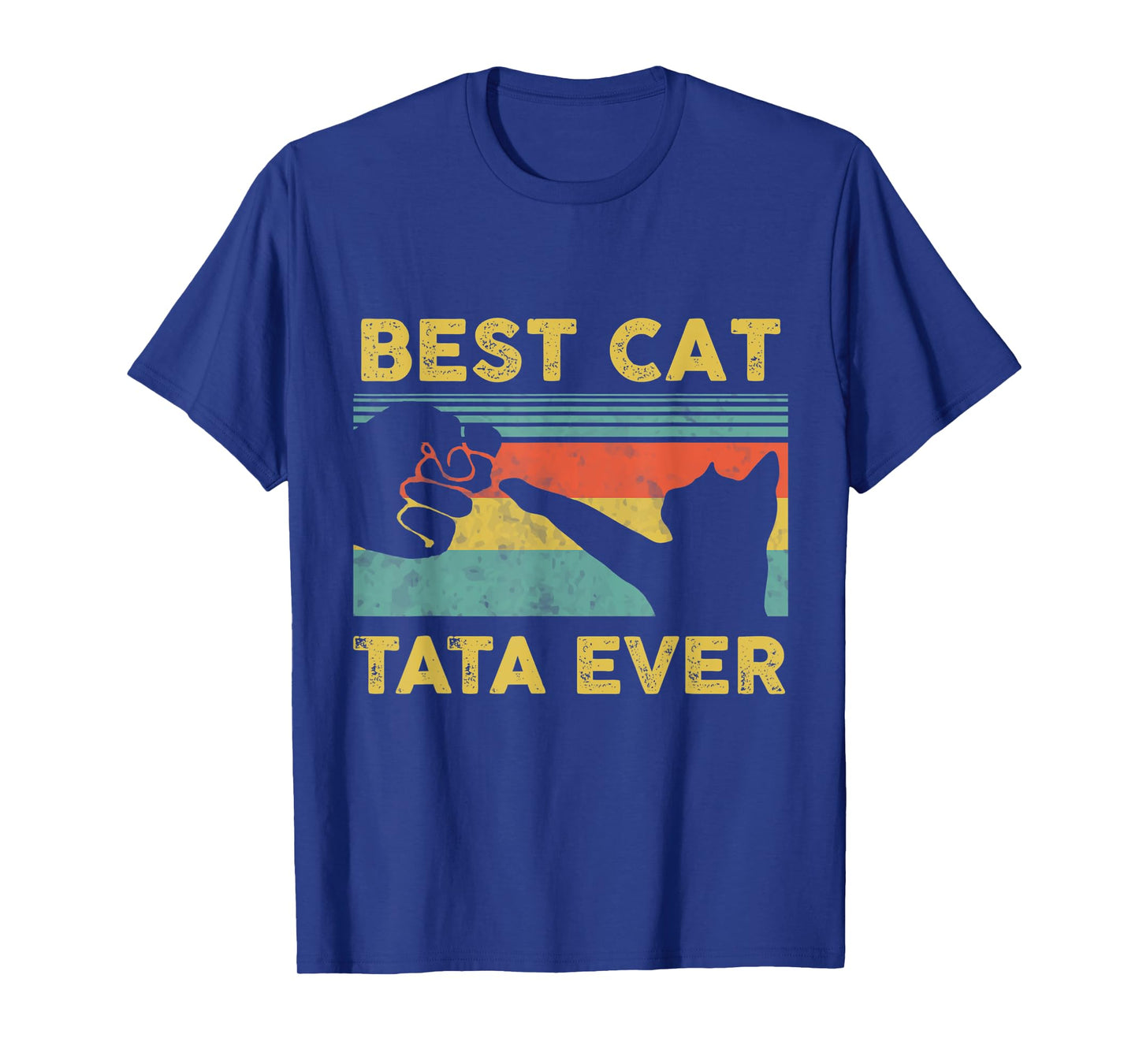 Best Cat Tata Ever Vintage Cats Happy Father's Day T-Shirt