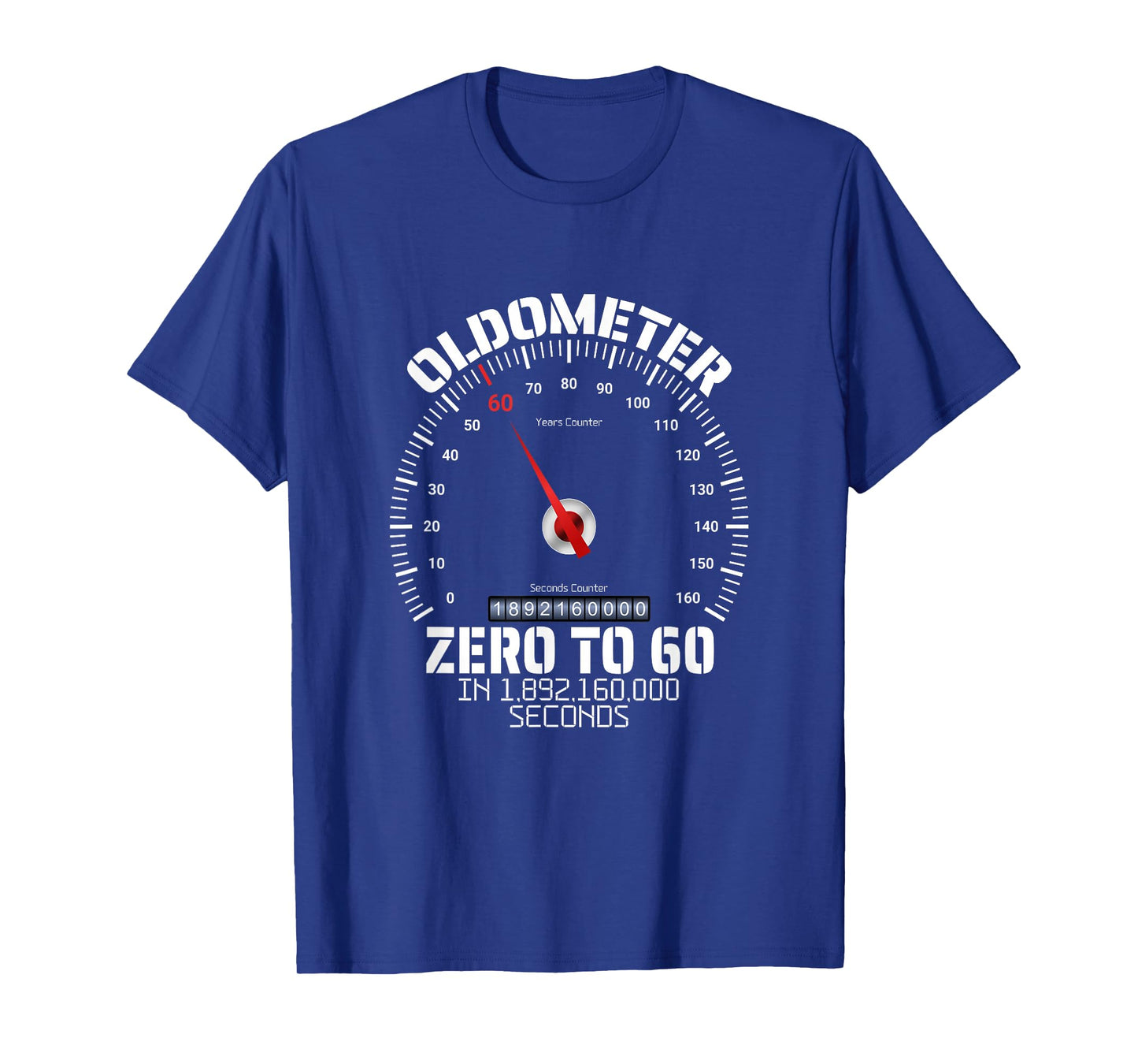 60th Birthday Oldometer Zero To 60 Years Funny 60th Birthday T-Shirt