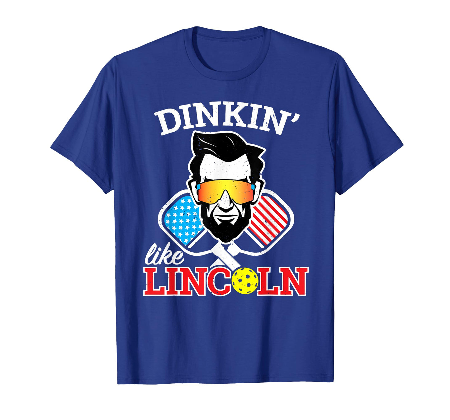 Funny Pickleball Dinkin Like Lincoln July 4th Pickle Ball T-Shirt