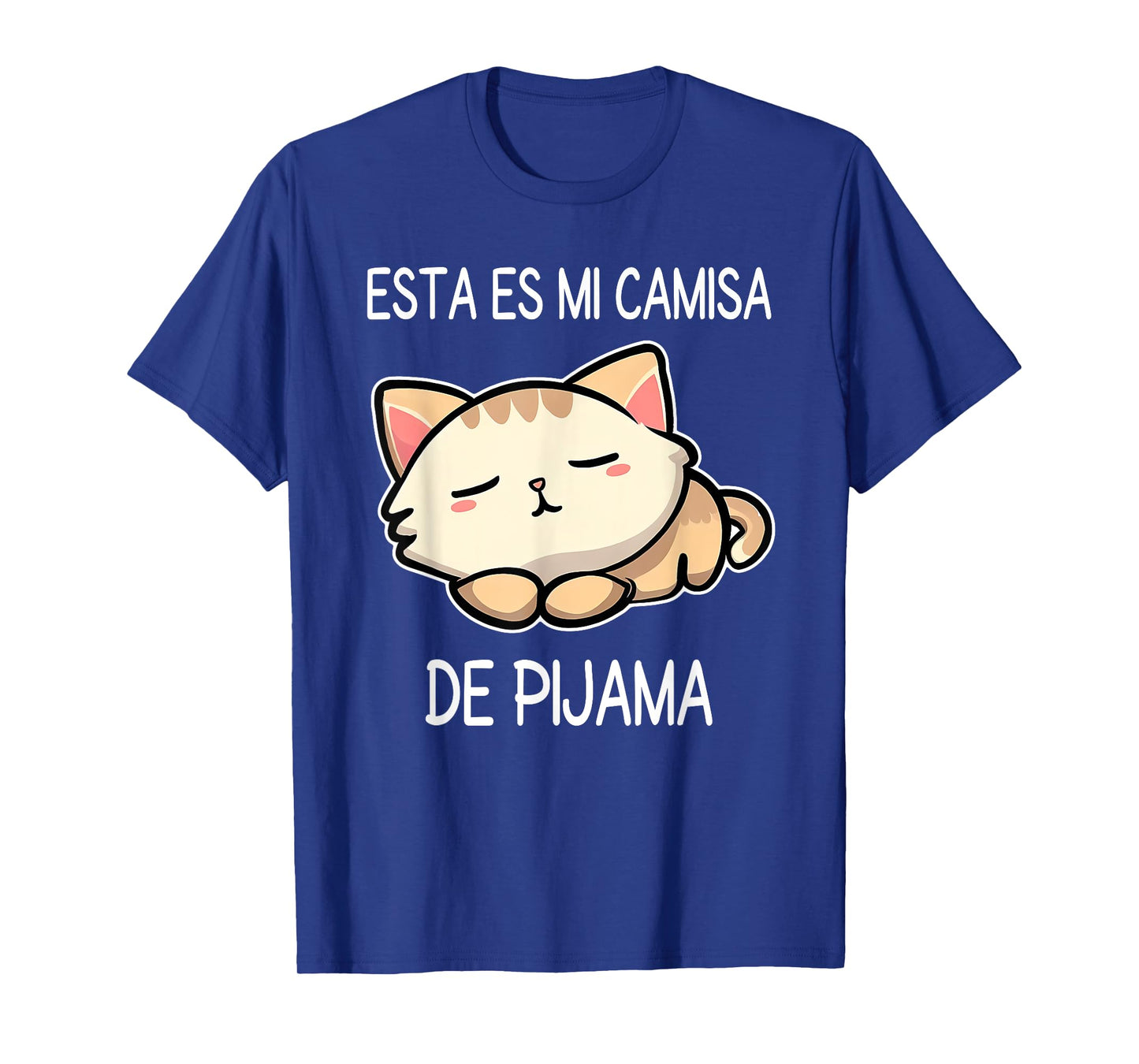 Sleepy Cat Pyjamas Spanish Pijama Cute Sleeping Cat T-Shirt for Men Women Girls Kids